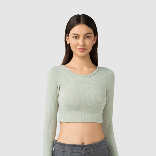Long Sleeve Top with built-in cups in 3 Color