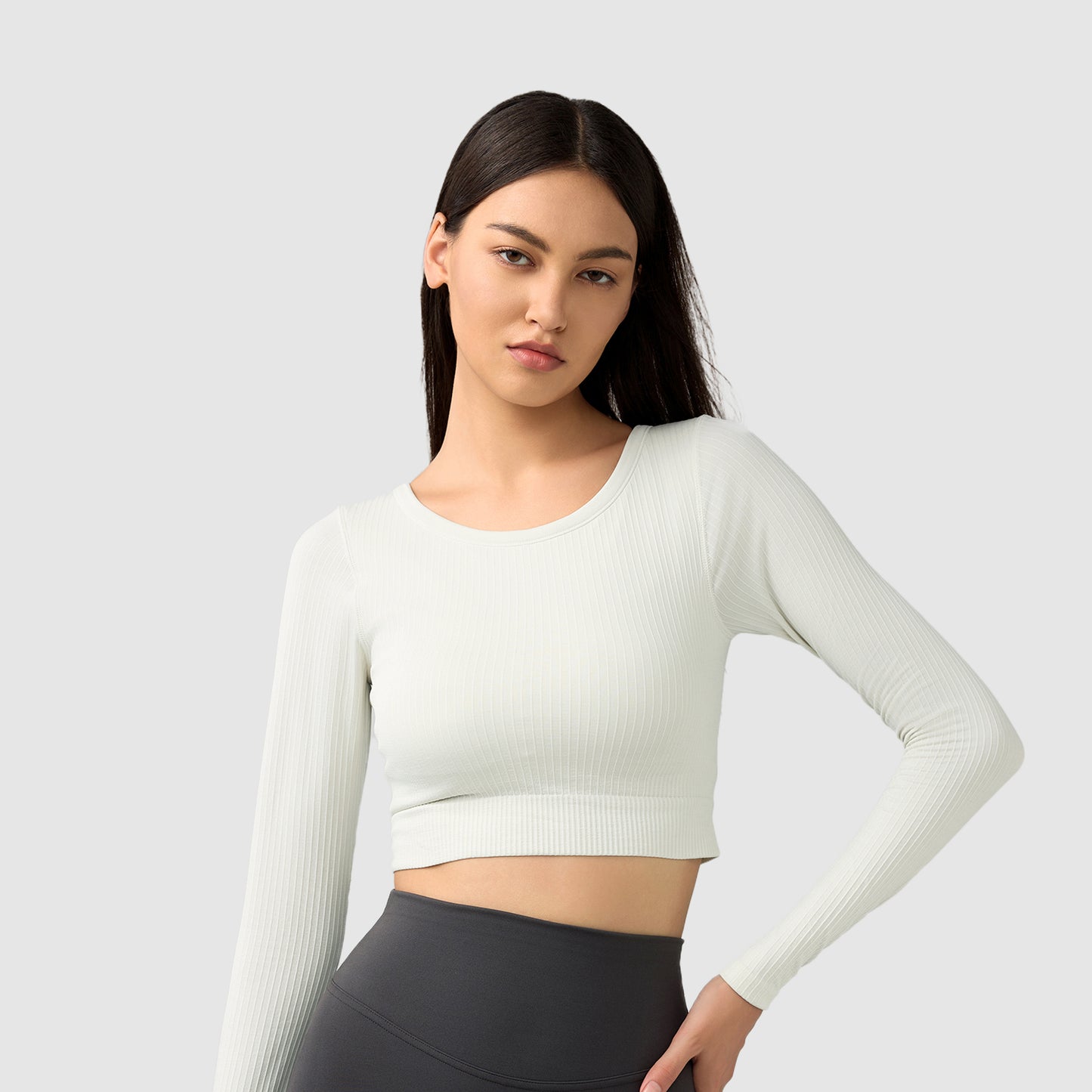 Long Sleeve Top with built-in cups in 3 Color