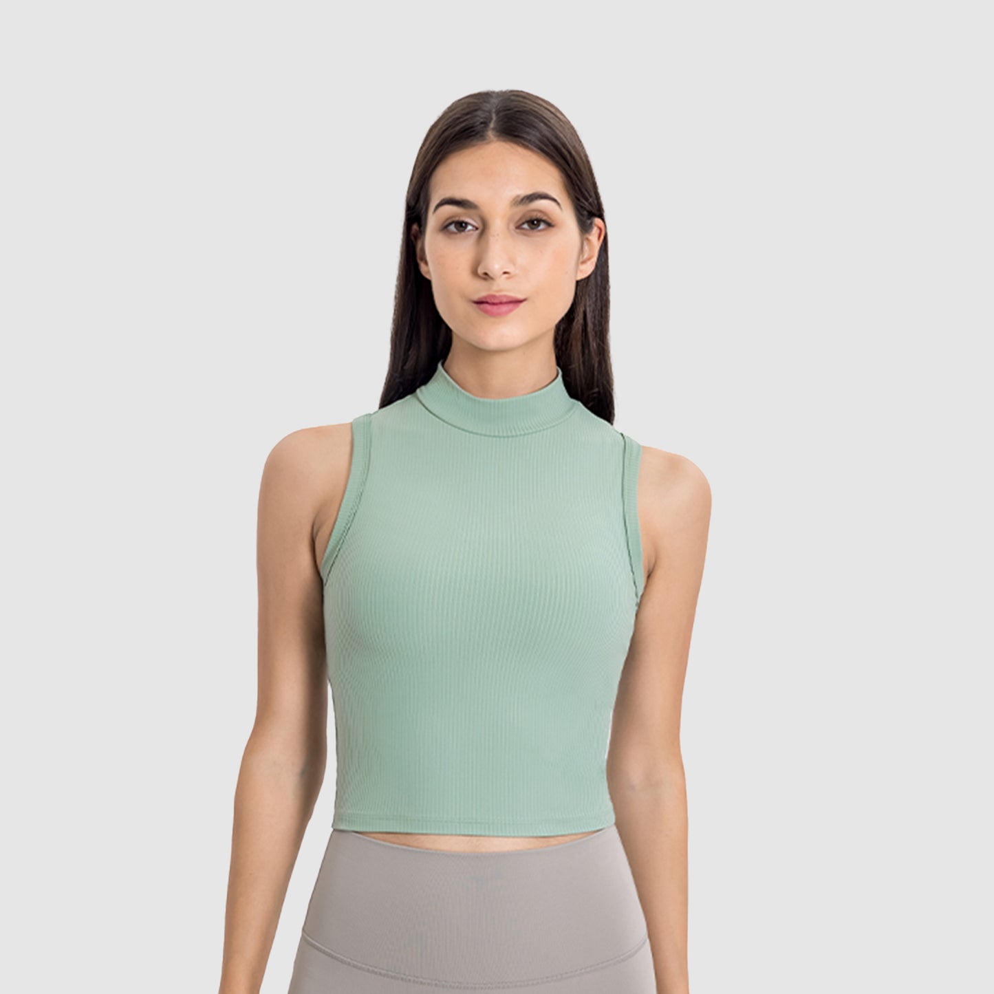 High Neck Cool Material Top in 4 Color