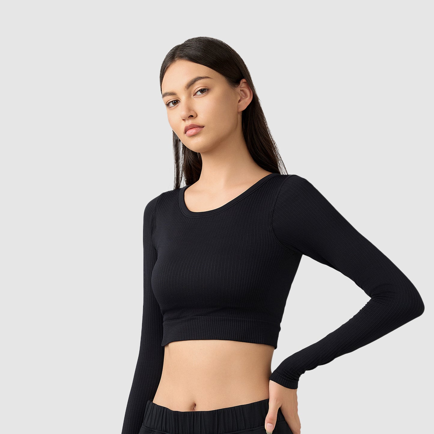 Long Sleeve Top with built-in cups in 3 Color