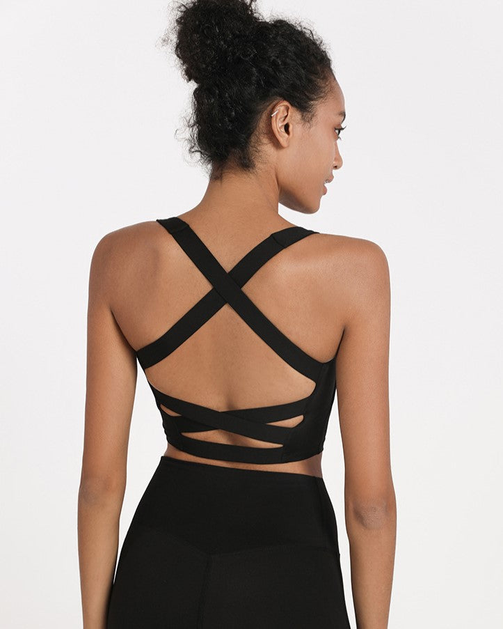 Wide -strap Cross Back Top