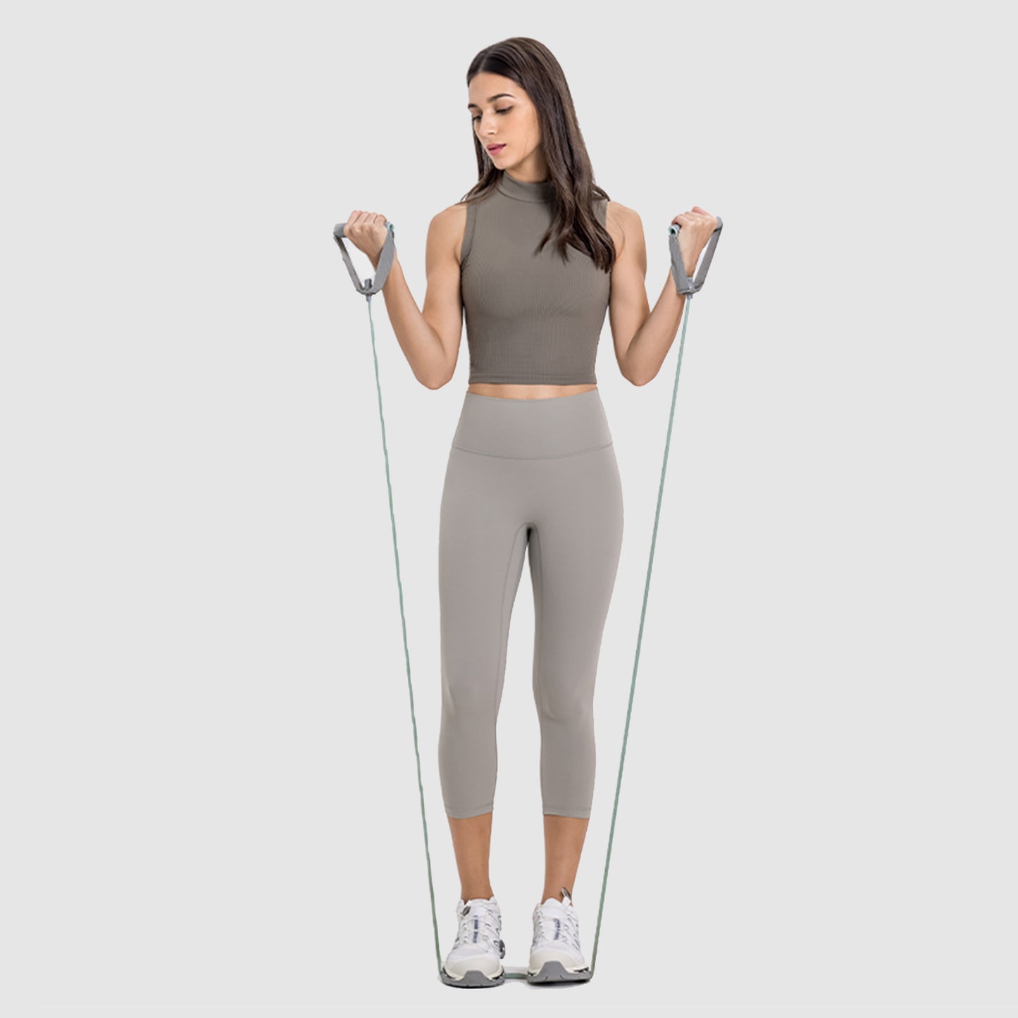 High Neck Cool Material Top in 4 Color