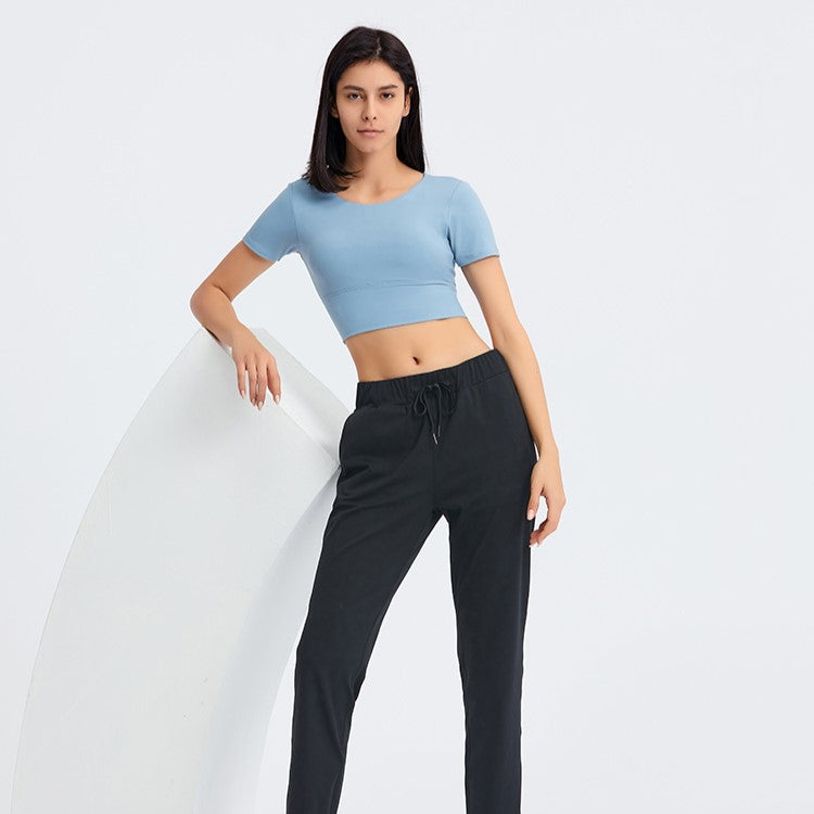 Back Cross Short Sleeve Top in 4 Color