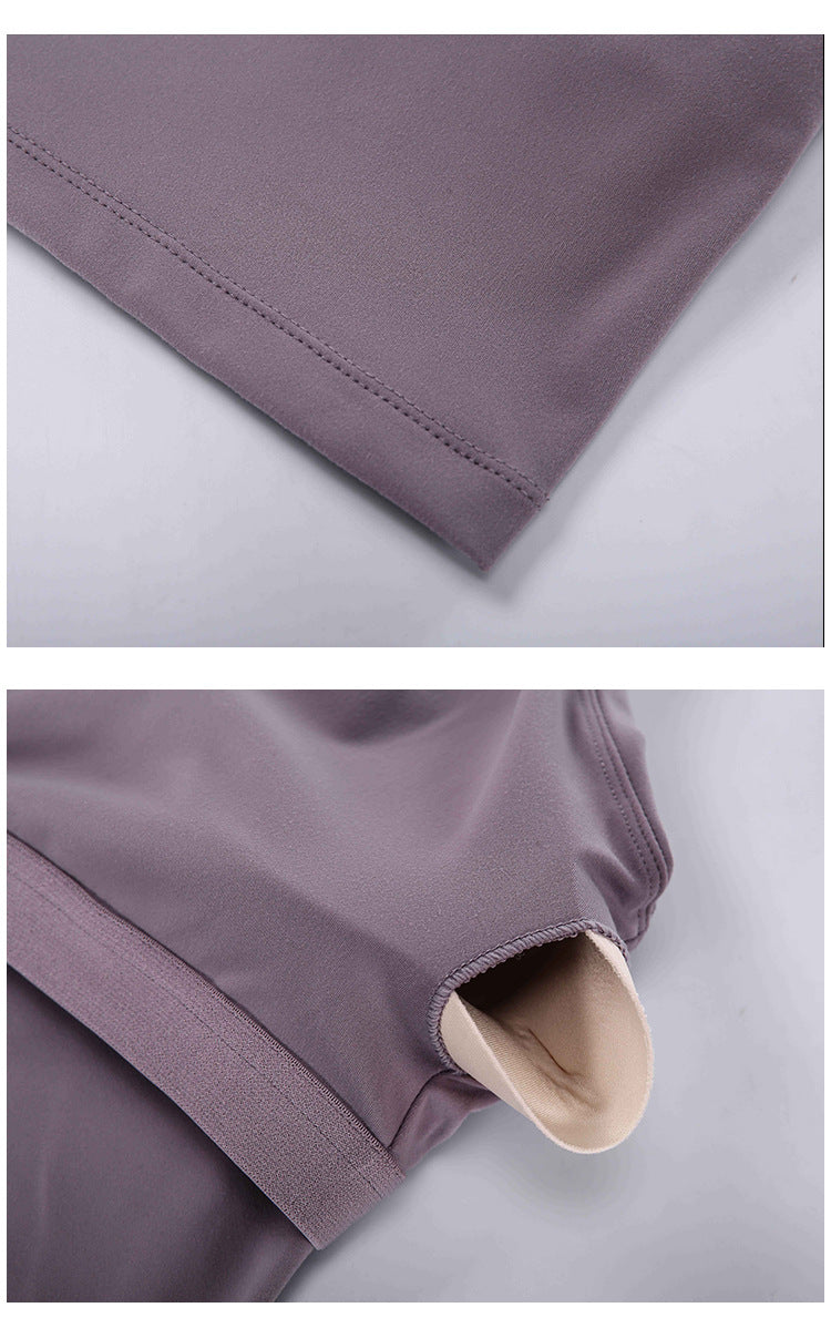 Slim Straps Camisole Top with Cups(long type)