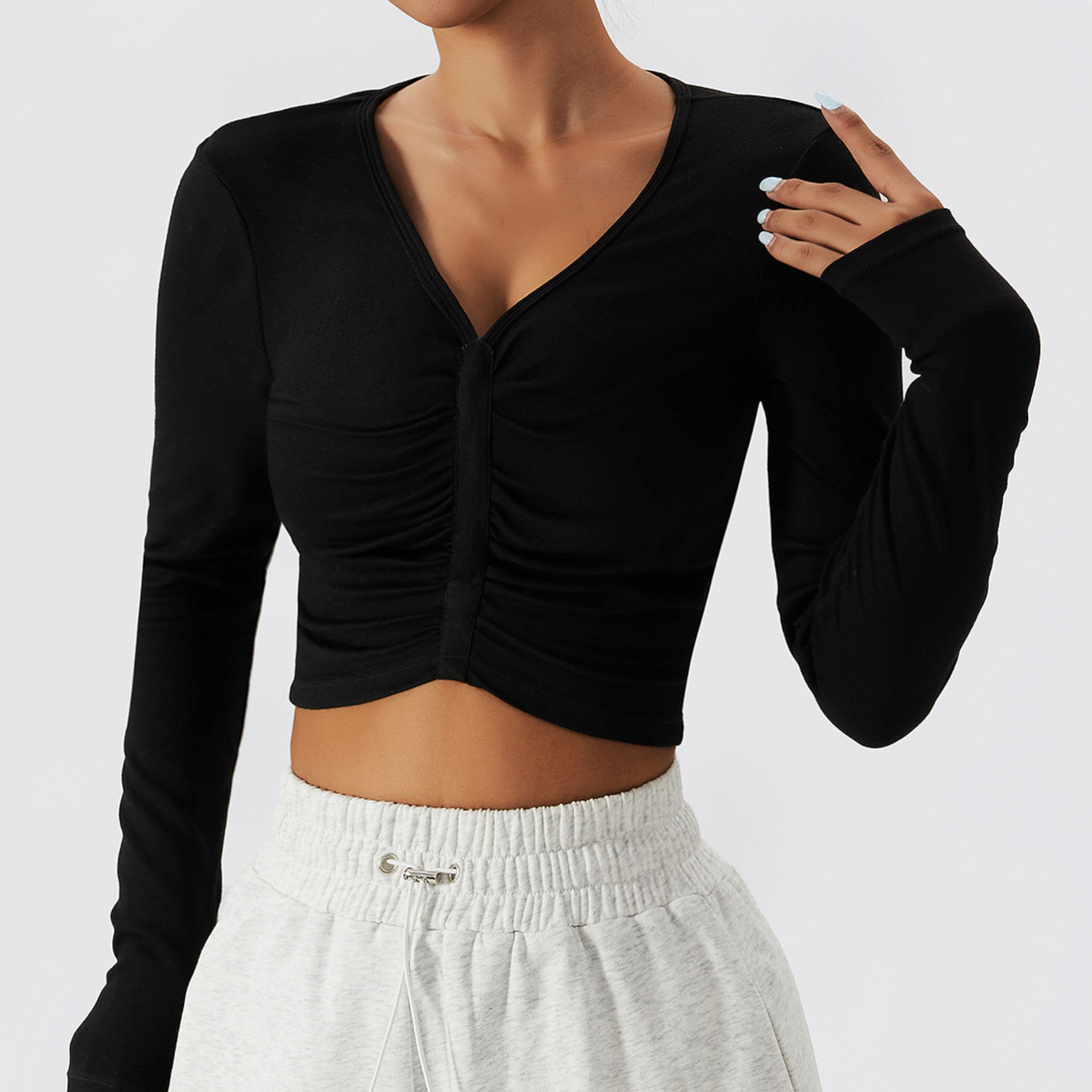 Front Drawstring Top
