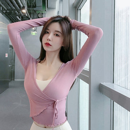 Tie Front Long Sleeve Top in 3 Color