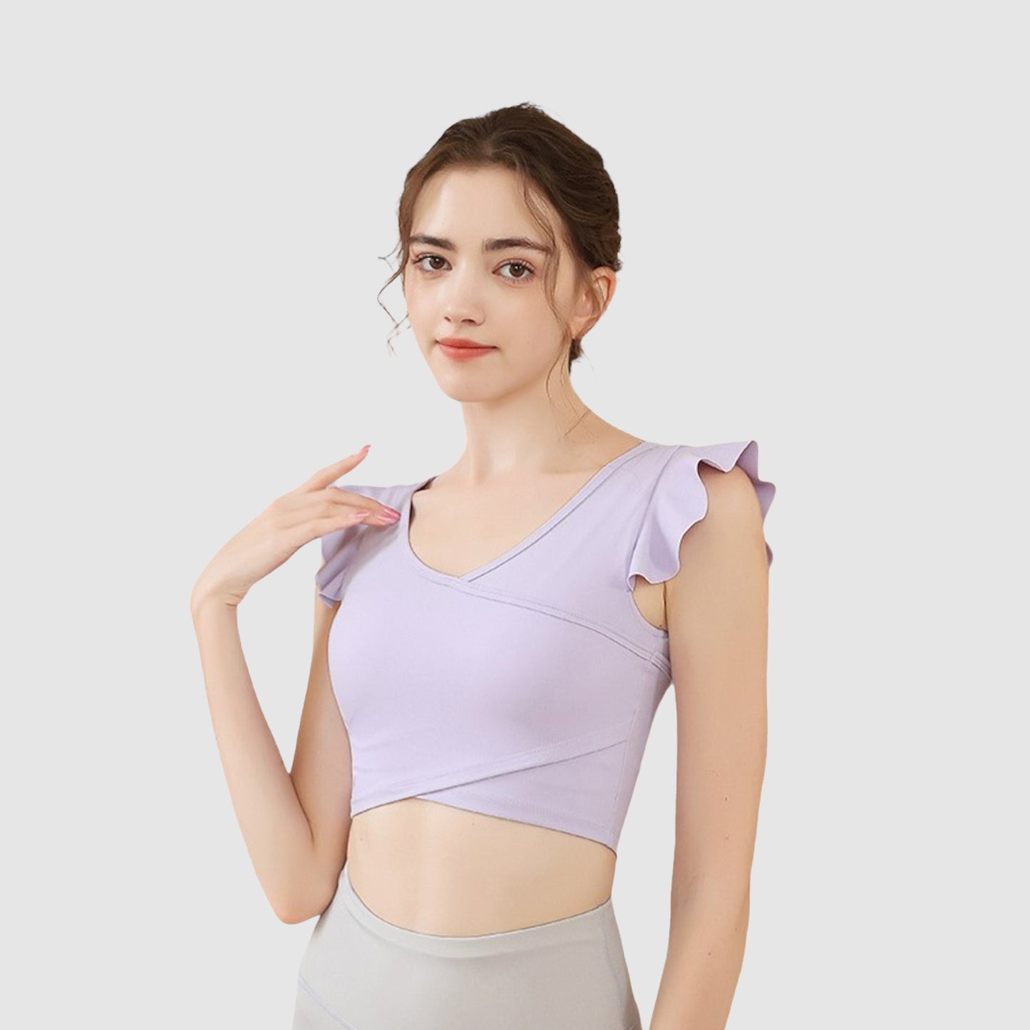 Frilled Sleeve Bralette Top in 3 Color