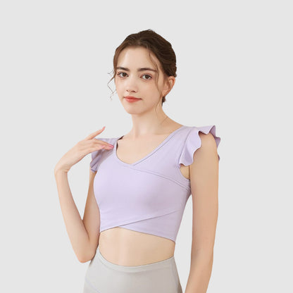 Frilled Sleeve Bralette Top in 3 Color