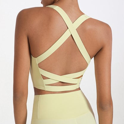 Wide -strap Cross Back Top