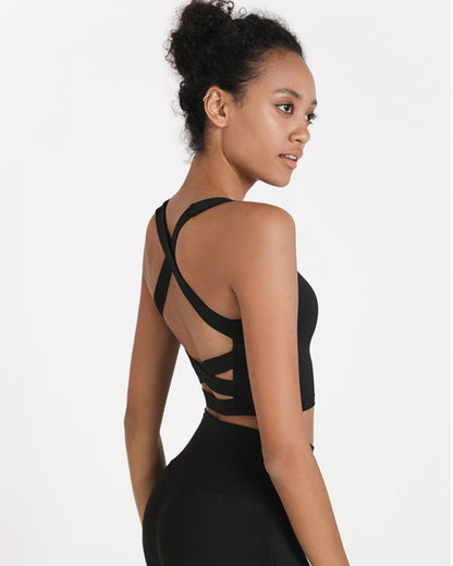 Wide -strap Cross Back Top