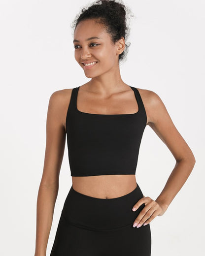 Wide -strap Cross Back Top