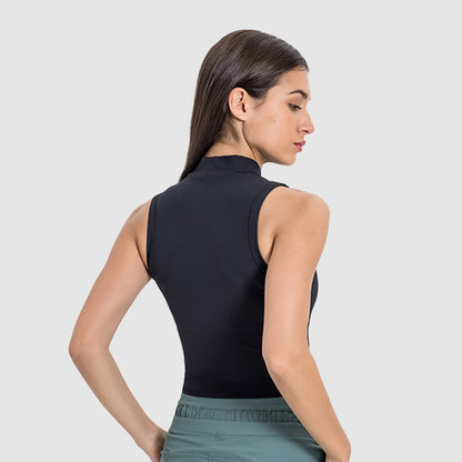 High Neck Cool Material Top  in 4 Color