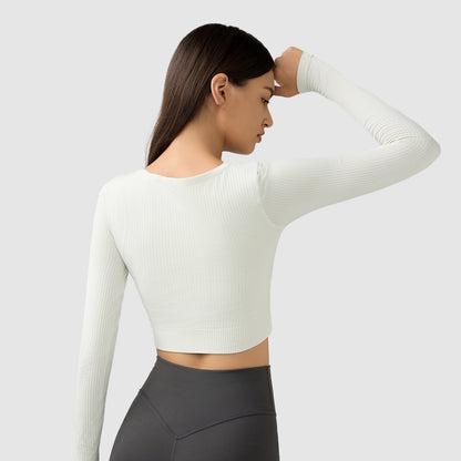 Long Sleeve Top with built-in cups in 3 Color