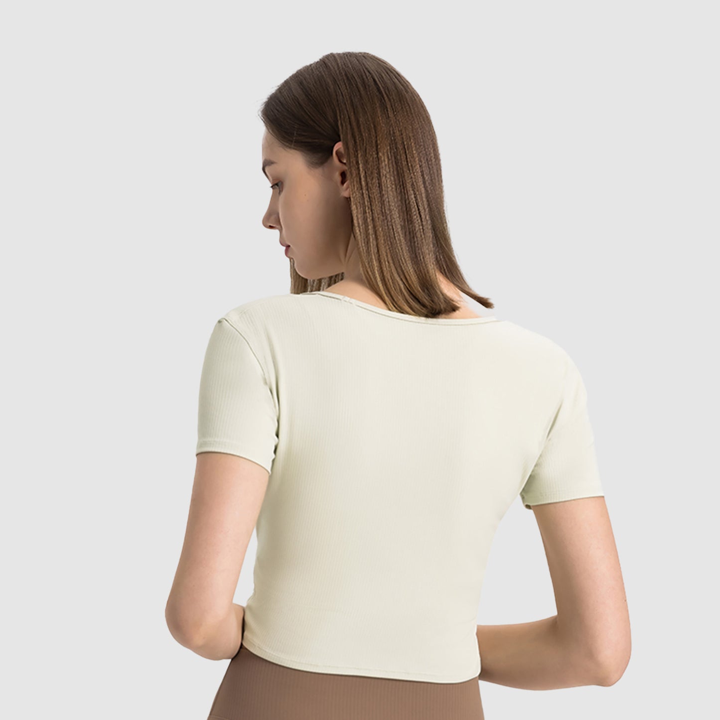 【半額セール】Short Sleeve Ribbed Set Up in 3 Color