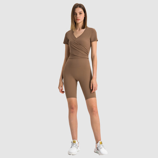 【半額セール】Short Sleeve Ribbed Set Up in 3 Color