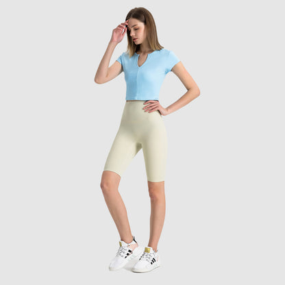 【半額セール】Short Sleeve Ribbed Set Up in 3 Color