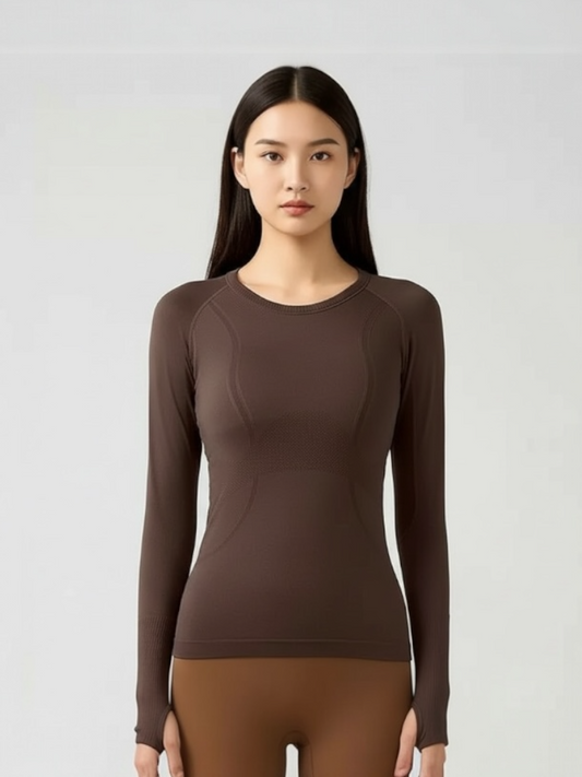 サムホール付きロングスリーブトップ