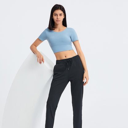 Back Cross Short Sleeve Top in 4 Color