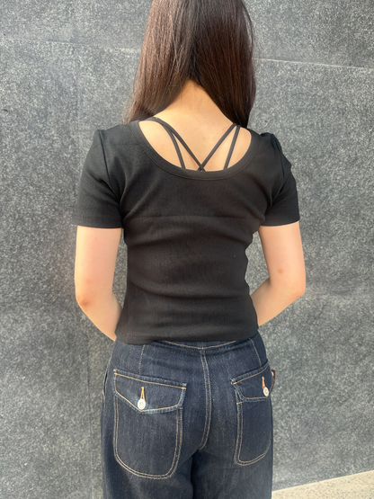 ワイドネックTシャツ