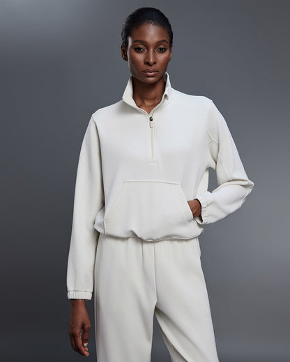 Drawstring Half-zip Sweatshirt