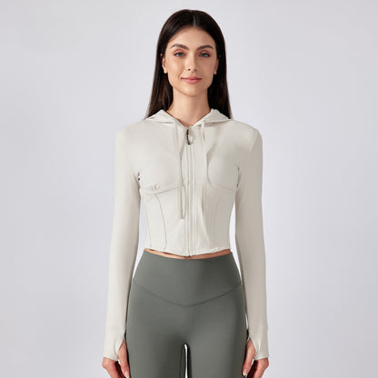 Cropped Zip-up Hoodie