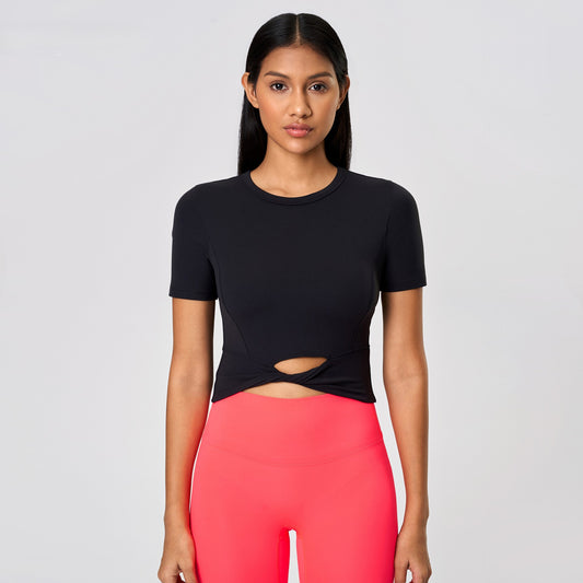 Cut-Out Cropped T-shirt