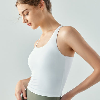 Cross back Camisole Top with Cups(long type)