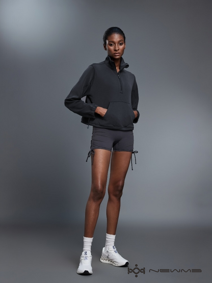 Drawstring Half-zip Sweatshirt