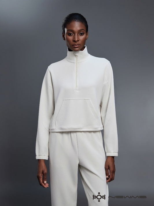 Drawstring Half-zip Sweatshirt