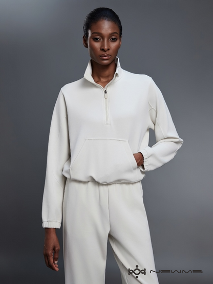 Drawstring Half-zip Sweatshirt