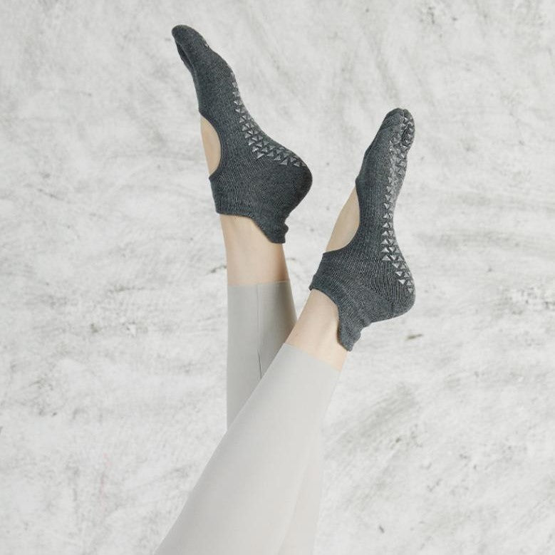 5本指滑り止めソックス_グレー