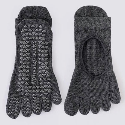 5本指滑り止めソックス_グレー