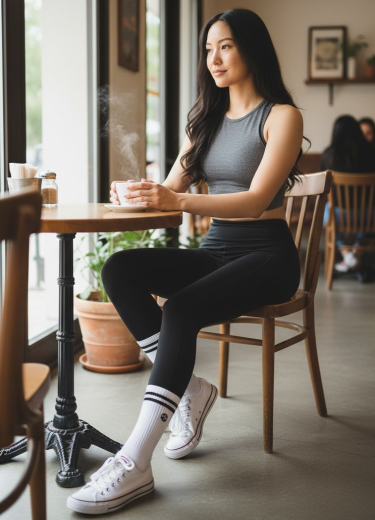 newmeオリジナルロゴソックス_ホワイト