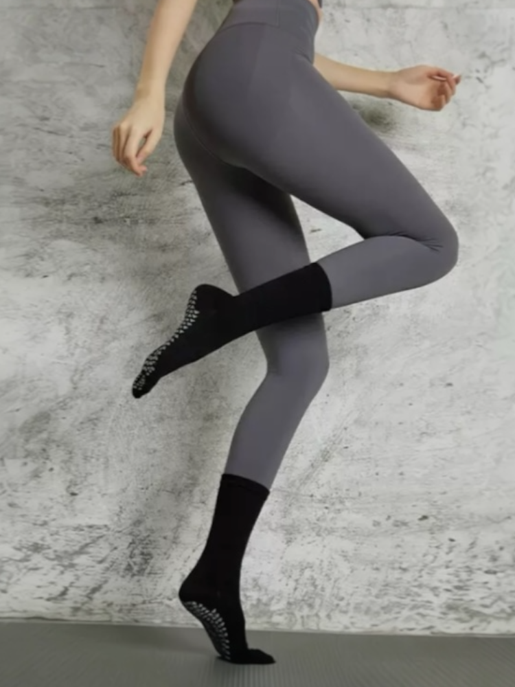 5本指滑り止めロングソックス_ブラック