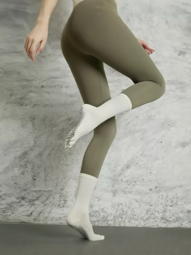 5本指滑り止めロングソックス_ホワイト