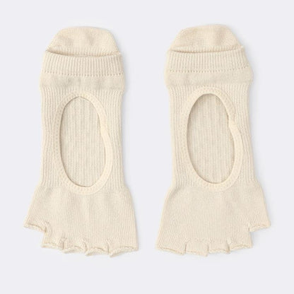 5本指滑り止めソックス_アイボリー