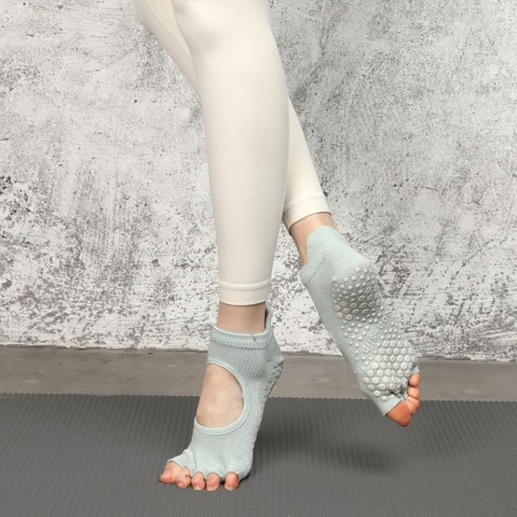 5本指オープントウ滑り止めソックス_ミント