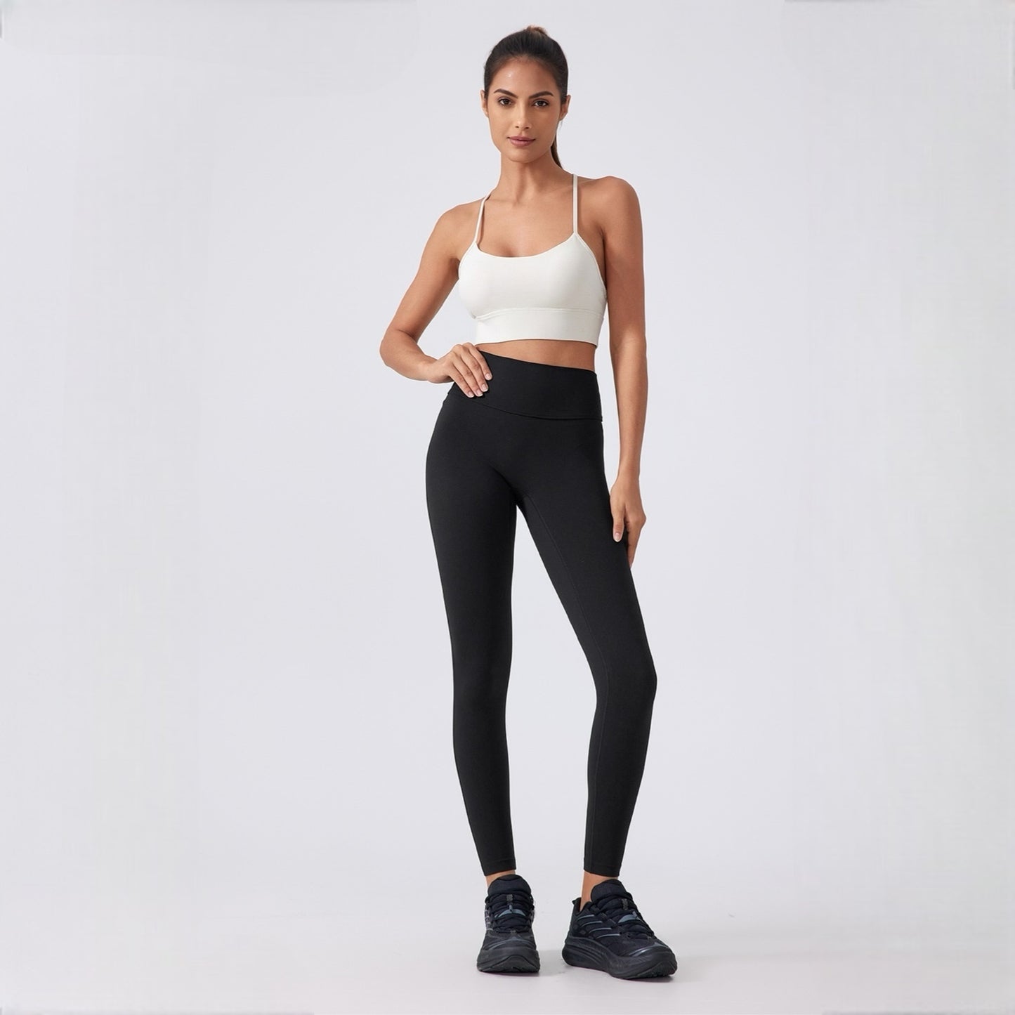 ポケット付きレギンス_ブラック