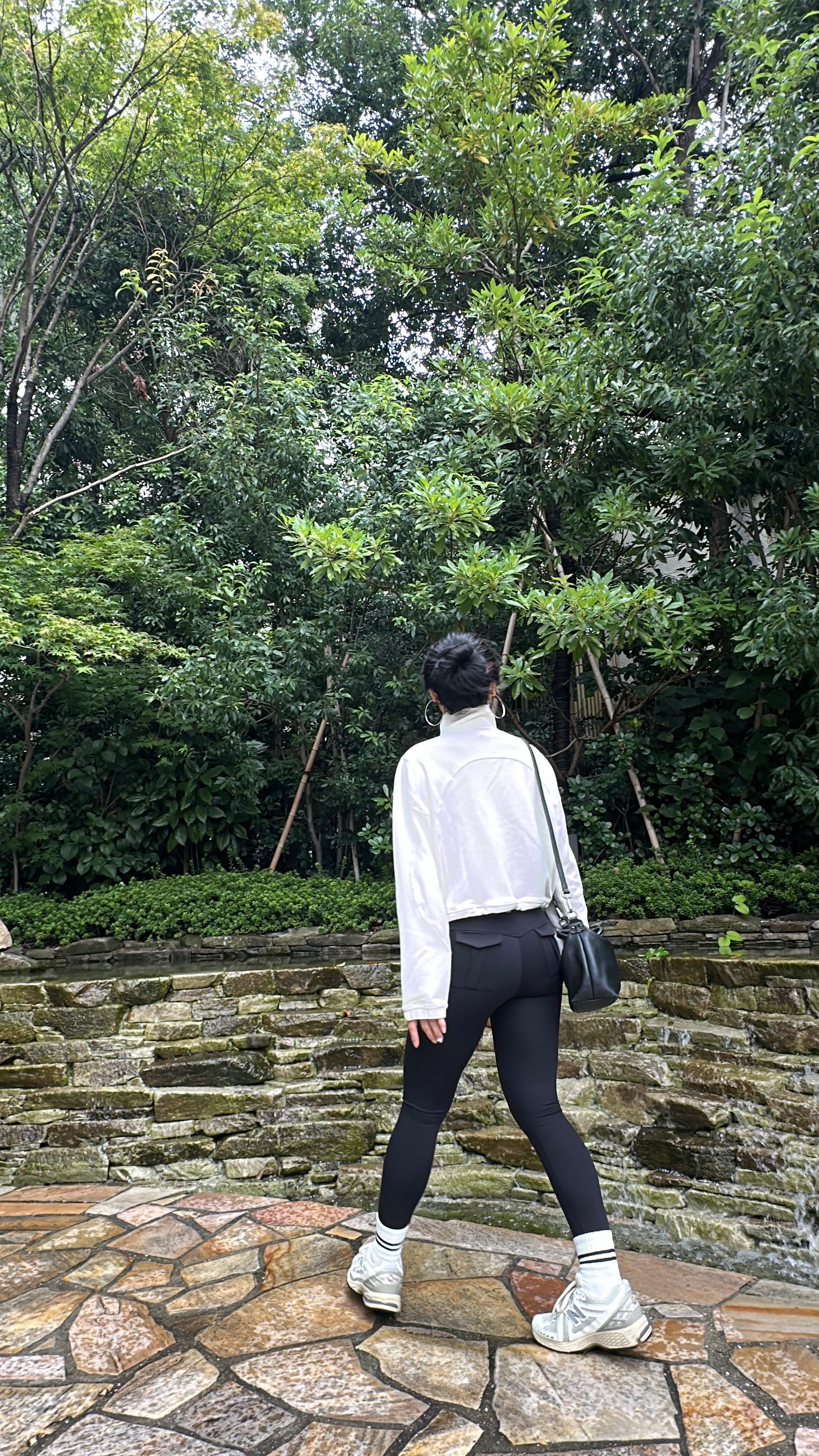 ポケット付きレギンス_ブラック