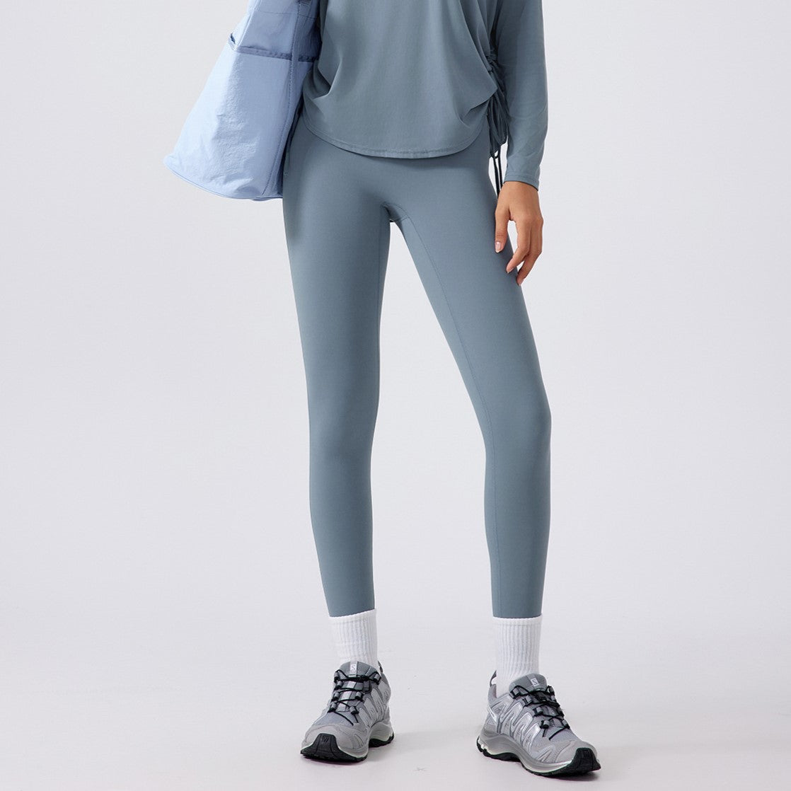 ポケット付きレギンス_ブルー