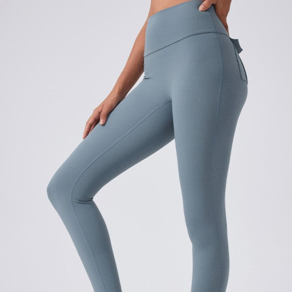 ポケット付きレギンス_ブルー