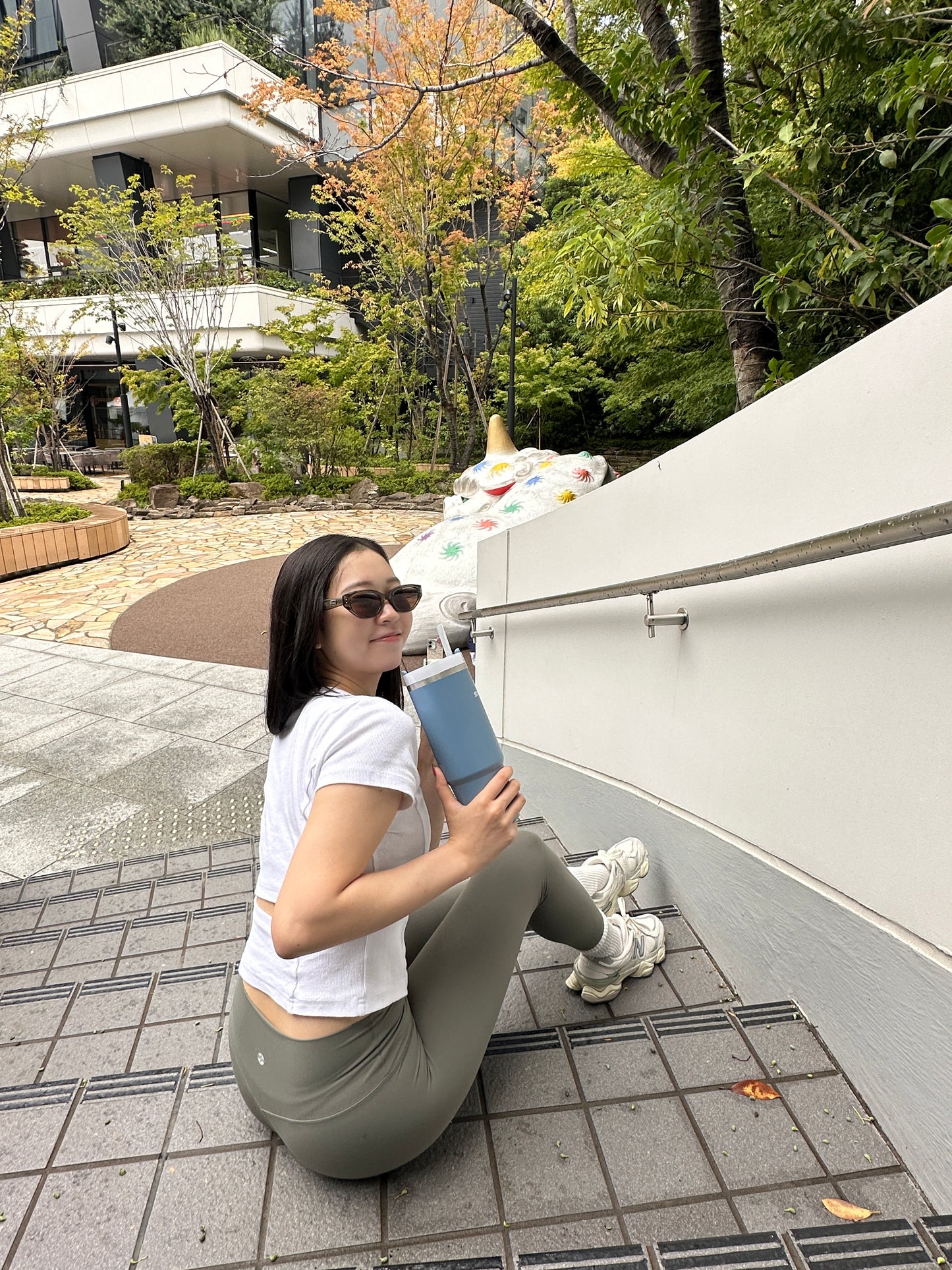 シームレスワークアウトレギンス_グリーン