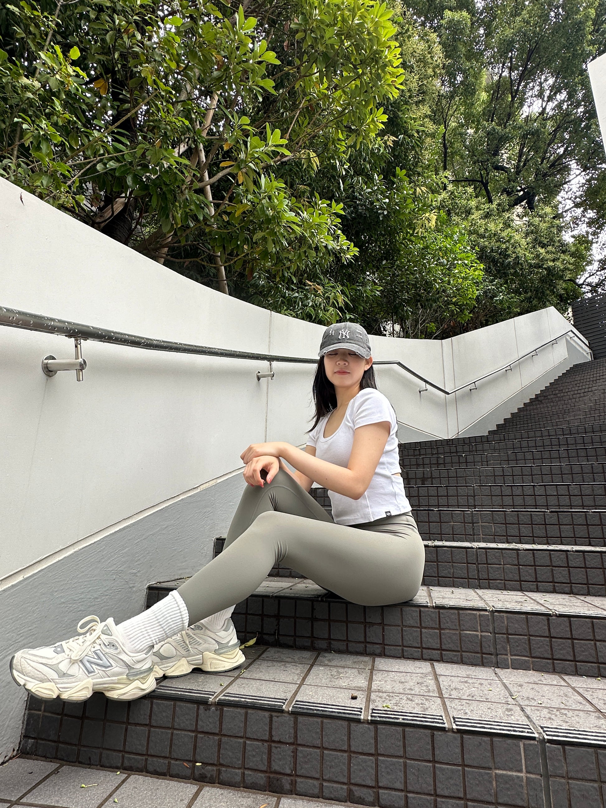 シームレスワークアウトレギンス_グリーン