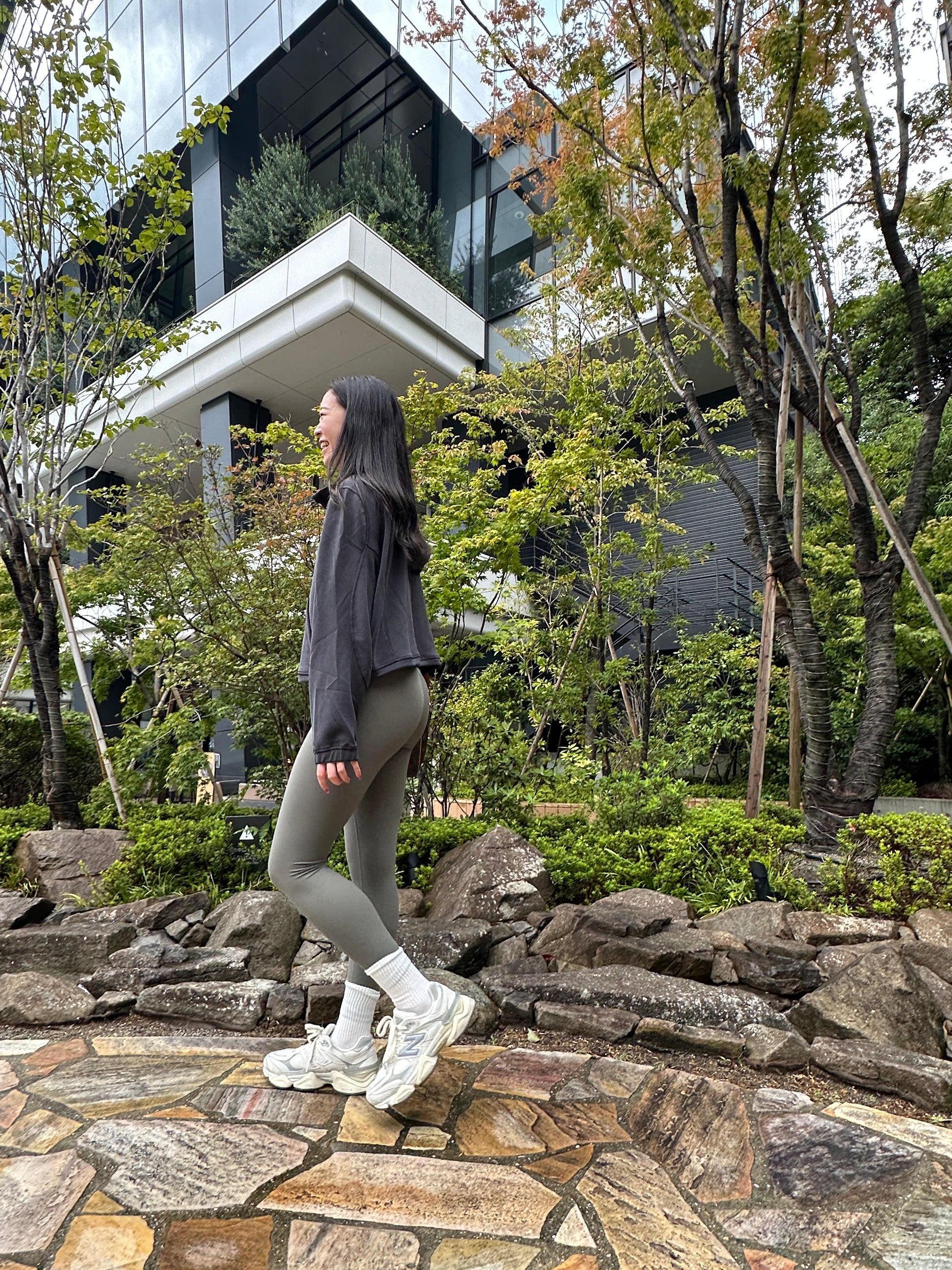 シームレスワークアウトレギンス_グリーン