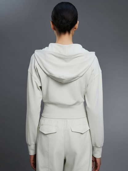 細見えシルエットリブジップアップパーカー_ホワイト