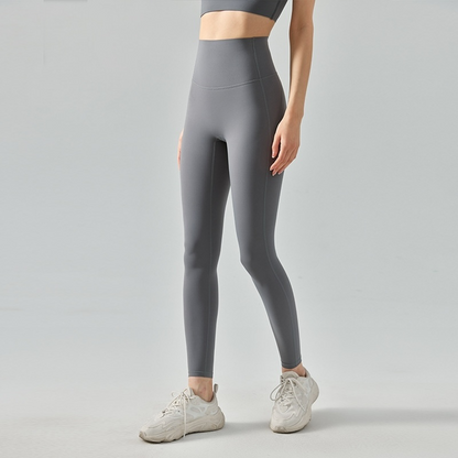 美脚美腹ハイサポートレギンス_グレー