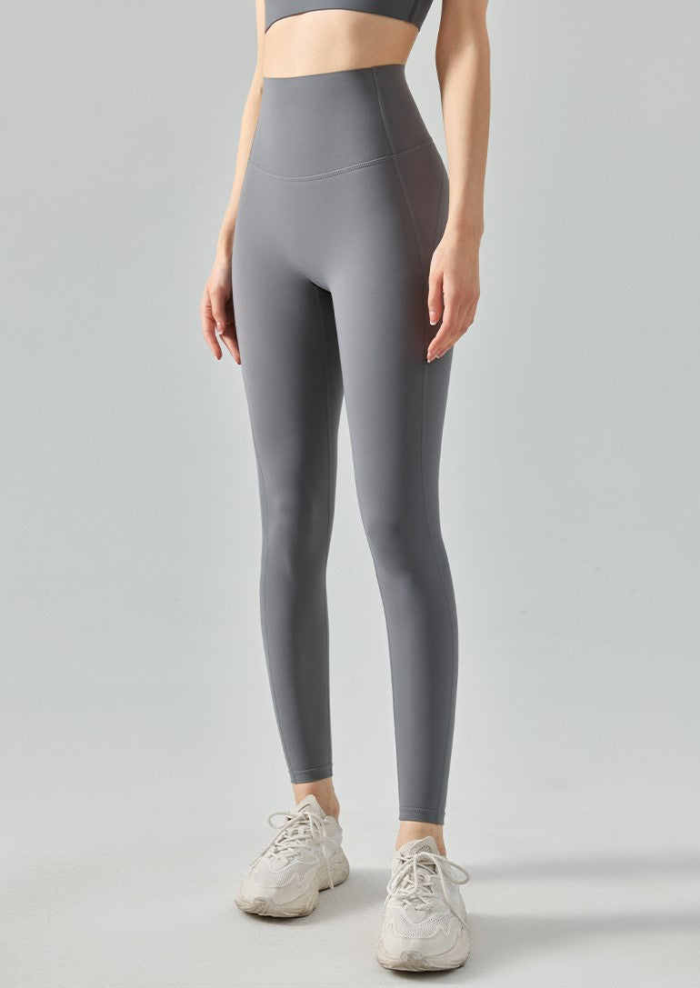 美脚美腹ハイサポートレギンス_グレー