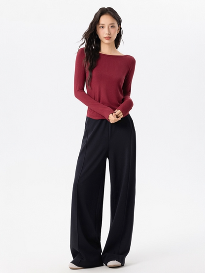 スムースタッチレーヨンTシャツ_レッド