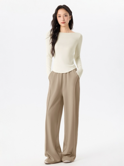 スムースタッチレーヨンTシャツ_ホワイト