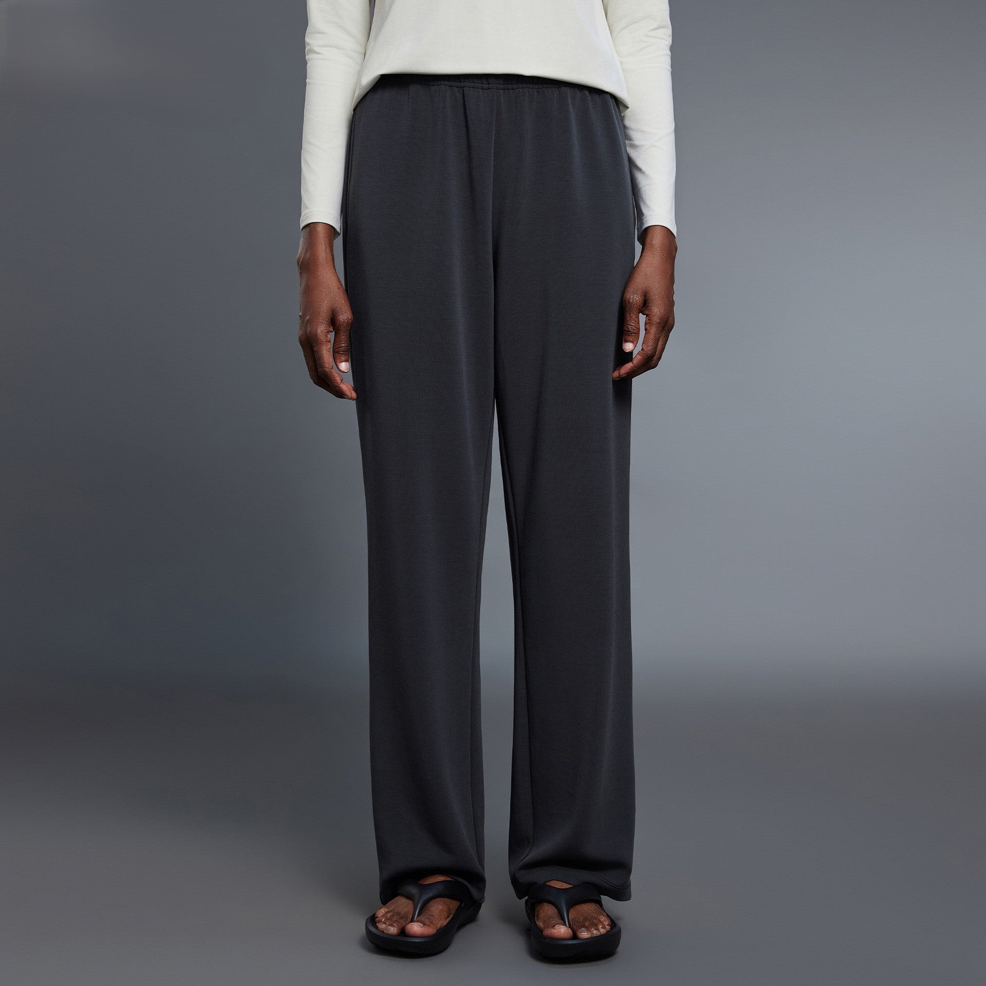 ストレートスウェットパンツ_グレー